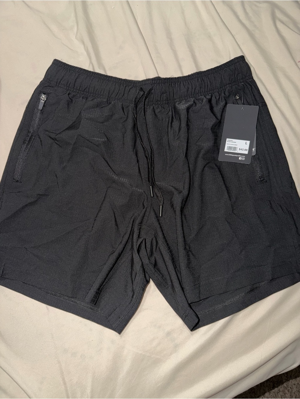 90 Degree By Reflex Black Athletic Drawstring Shorts